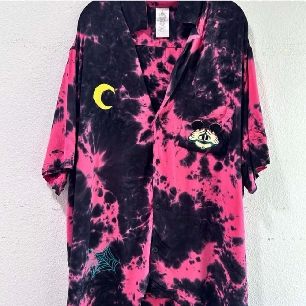 Disney Pink and Black Tie-Dye Shirt - Picture 4 of 15